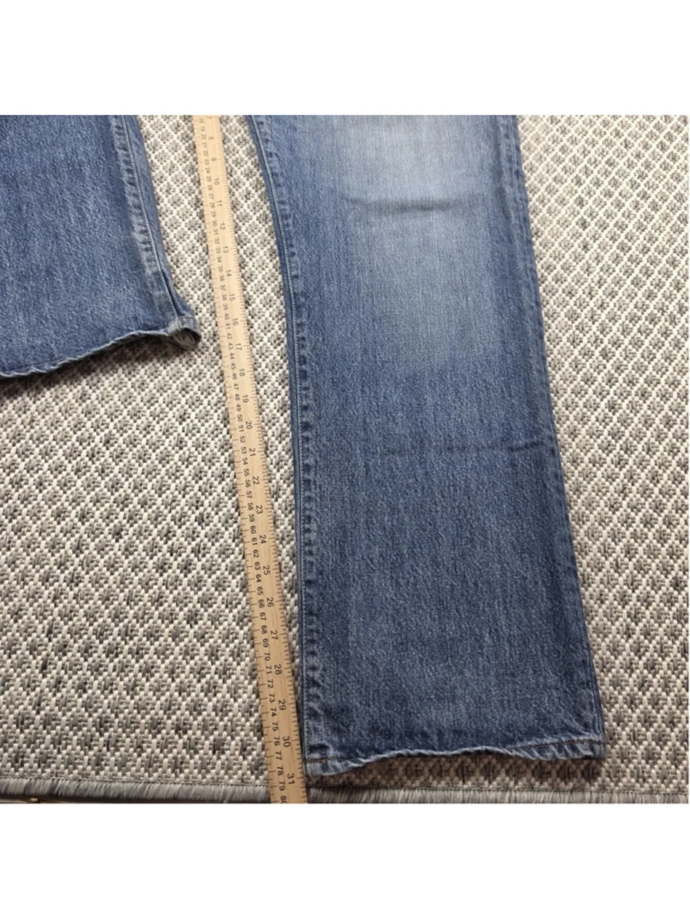 Diesel Industry Men’s 38 Light Wash Button Fly Distressed Straight Leg Jeans